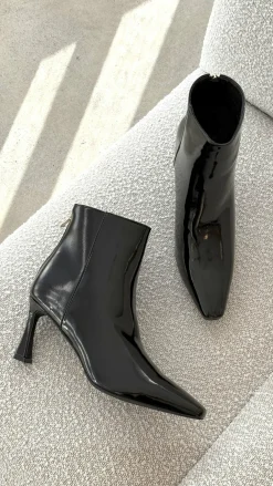 Billini Billini^Scotty Boots - Black Crinkle Patent