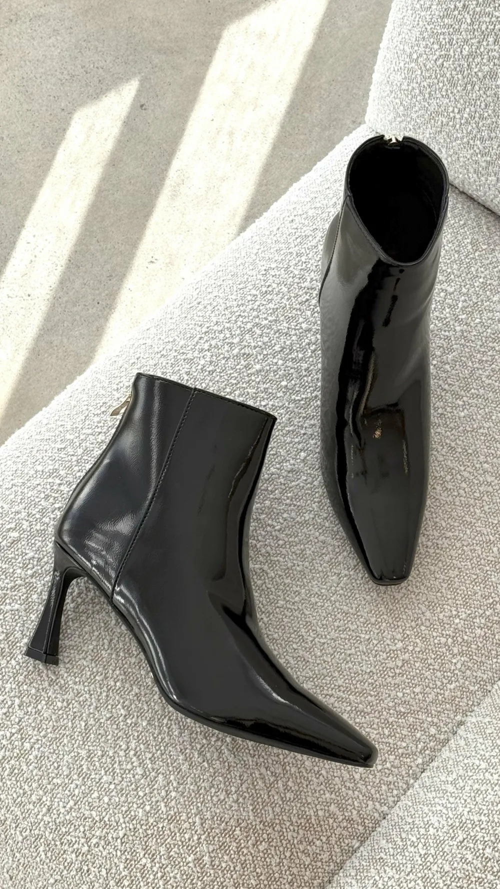 Billini Billini^Scotty Boots - Black Crinkle Patent