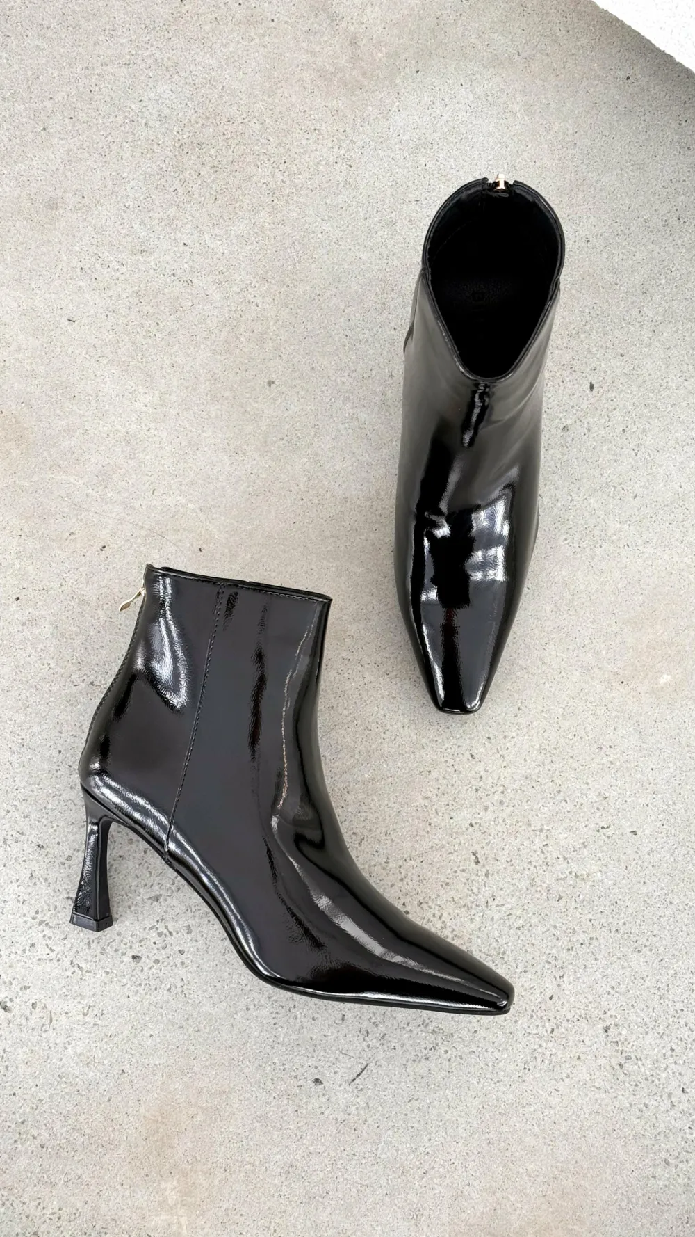 Billini Billini^Scotty Boots - Black Crinkle Patent