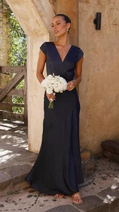 LILYWHYT Sale Evening^Selma Maxi Dress - Navy