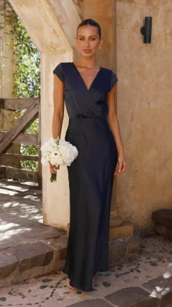 LILYWHYT Sale Evening^Selma Maxi Dress - Navy