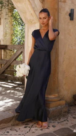 LILYWHYT Sale Evening^Selma Maxi Dress - Navy