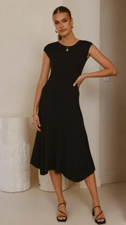 My Girl Knit Dresses|Knitwear^Seona Knit Midi Dress - Black
