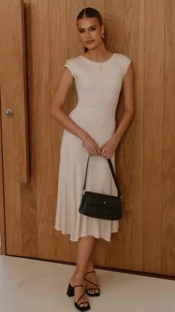 My Girl Knit Dresses|Knitwear^Seona Knit Midi Dress - Natural