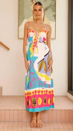 Main St Sale Dresses|Casual^Shahar Maxi Dress - Pink Print