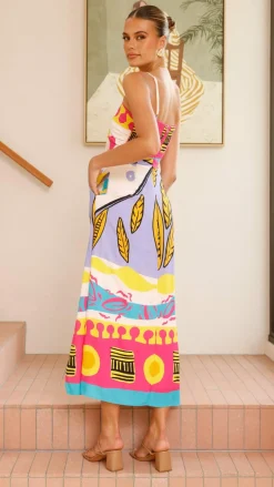 Main St Sale Dresses|Casual^Shahar Maxi Dress - Pink Print