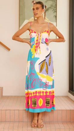 Main St Sale Dresses|Casual^Shahar Maxi Dress - Pink Print