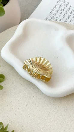 Your Accessory Shop Hair Accessories^Shell Claw Clip - Gold