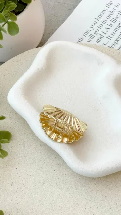 Your Accessory Shop Hair Accessories^Shell Claw Clip - Gold