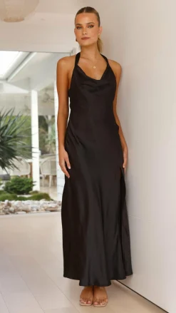 LILYWHYT Sale Evening^Sian Maxi Dress - Black