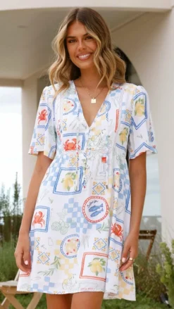 Mylk The Label Sale Dresses^Sienna Shift Mini Dress - Picnic Print