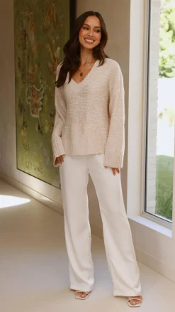 YH AND CO Knitwear|Knitwear^Silas Knit Top - Beige