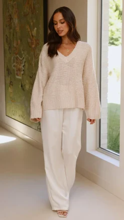 YH AND CO Knitwear|Knitwear^Silas Knit Top - Beige