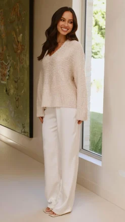 YH AND CO Knitwear|Knitwear^Silas Knit Top - Beige
