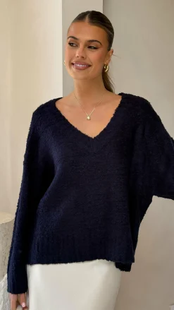 YH AND CO Knit Tops|Knitwear^Silas Knit Top - Navy