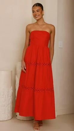 LILYWHYT Dresses|Maxi^Silene Maxi Dress - Red