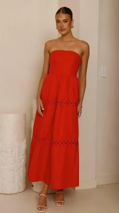 LILYWHYT Dresses|Maxi^Silene Maxi Dress - Red