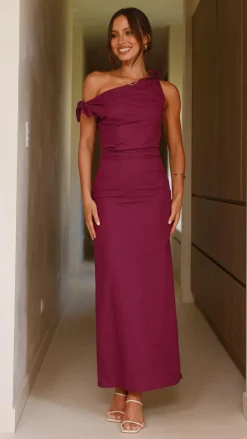 Main St Dresses|Maxi^Simone Maxi Dress - Wine