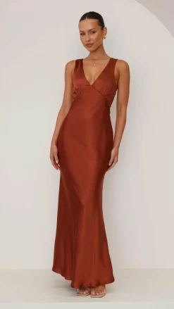 LILYWHYT Mon Cheri|Dresses^Sofia Maxi Dress - Rust