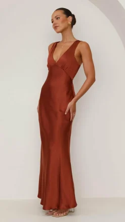 LILYWHYT Mon Cheri|Dresses^Sofia Maxi Dress - Rust