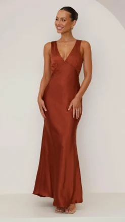LILYWHYT Mon Cheri|Dresses^Sofia Maxi Dress - Rust