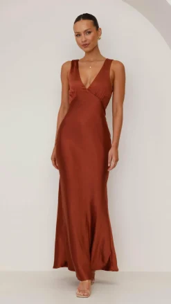 LILYWHYT Mon Cheri|Dresses^Sofia Maxi Dress - Rust