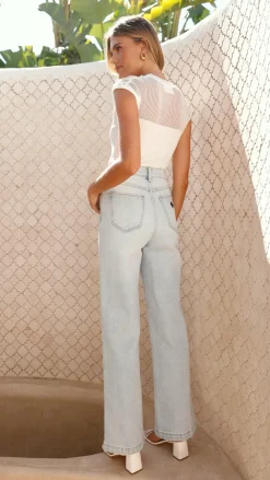 Style State Knit Tops|Knitwear^Sofia Sheer Stripe Knit Top - White
