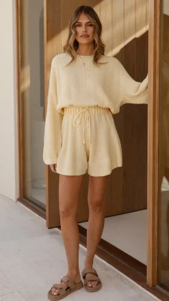 LILYWHYT Knitwear|Knitwear^Sol Knit Playsuit - Yellow
