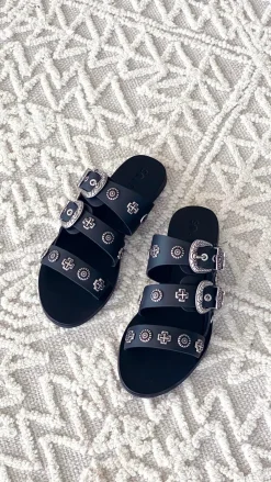 Sol Sana / Kinzu Brands Pty Ltd Sol Sana^Sol Sana Eastwood Slide - Black Silver