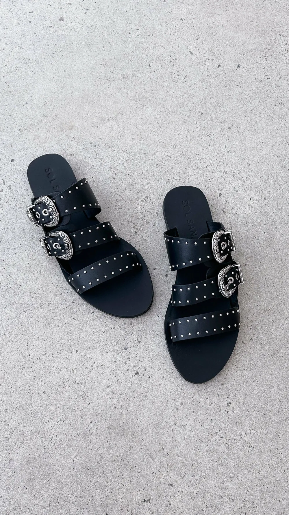 Sol Sana / Kinzu Brands Pty Ltd Sol Sana^Sol Sana Eastwood Stud Slide - Black / Silver