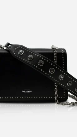 Sol Sana / Kinzu Brands Pty Ltd Bags|Sol Sana^Sol Sana Flap Bag - Black/Silver