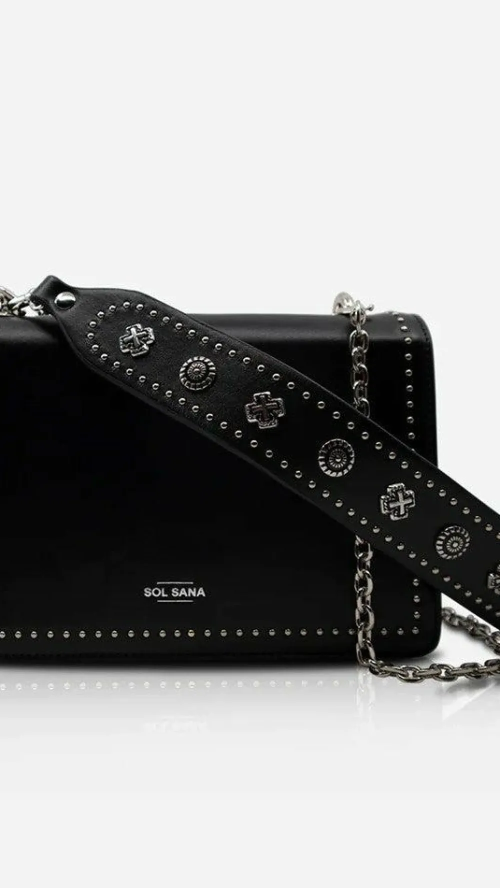 Sol Sana / Kinzu Brands Pty Ltd Bags|Sol Sana^Sol Sana Flap Bag - Black/Silver