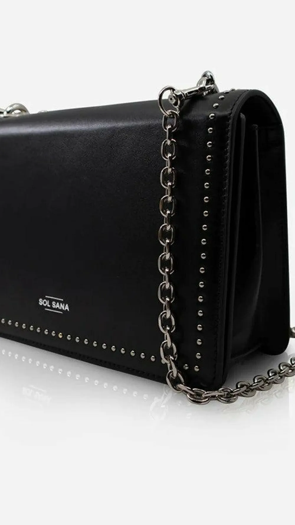 Sol Sana / Kinzu Brands Pty Ltd Bags|Sol Sana^Sol Sana Flap Bag - Black/Silver