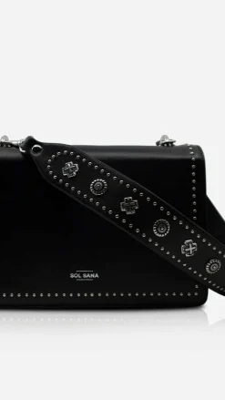 Sol Sana / Kinzu Brands Pty Ltd Bags|Sol Sana^Sol Sana Flap Bag - Black/Silver