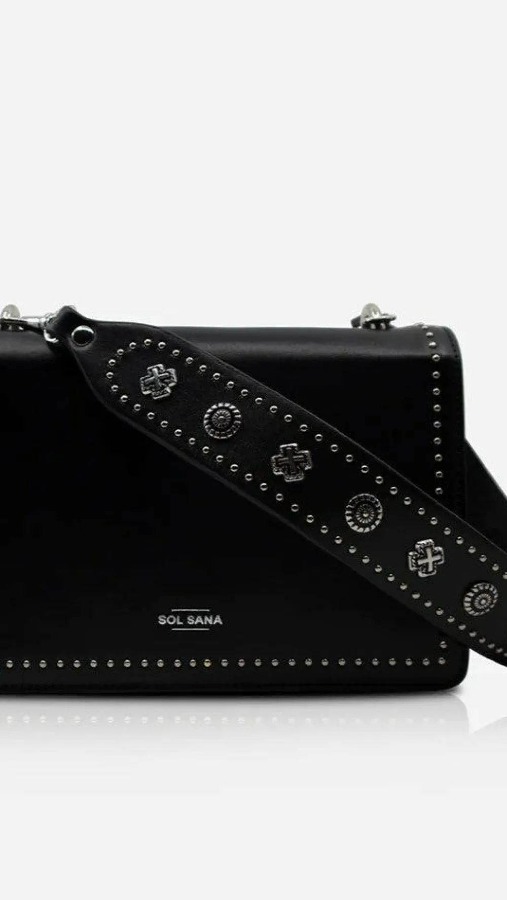 Sol Sana / Kinzu Brands Pty Ltd Bags|Sol Sana^Sol Sana Flap Bag - Black/Silver