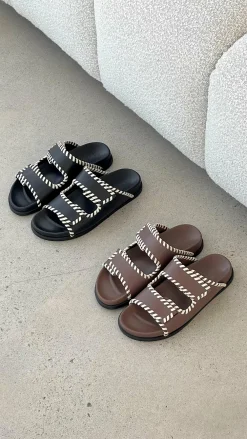 Sol Sana / Kinzu Brands Pty Ltd Sol Sana^Sol Sana Fontelina Footbed - Cocoa / Off White Trim
