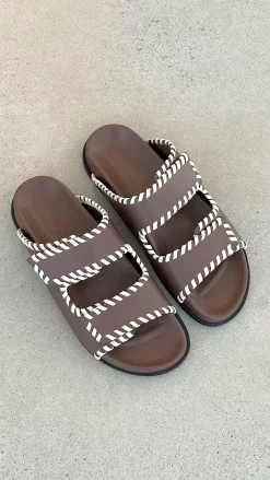Sol Sana / Kinzu Brands Pty Ltd Sol Sana^Sol Sana Fontelina Footbed - Cocoa / Off White Trim