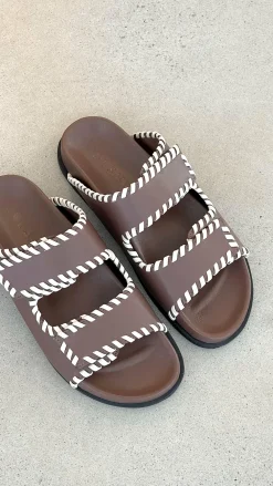 Sol Sana / Kinzu Brands Pty Ltd Sol Sana^Sol Sana Fontelina Footbed - Cocoa / Off White Trim