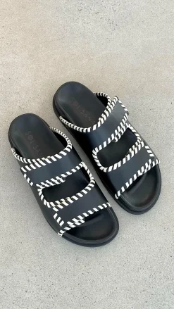 Sol Sana / Kinzu Brands Pty Ltd Sol Sana^Sol Sana Fontelina Footbed - Black / Off White Trim