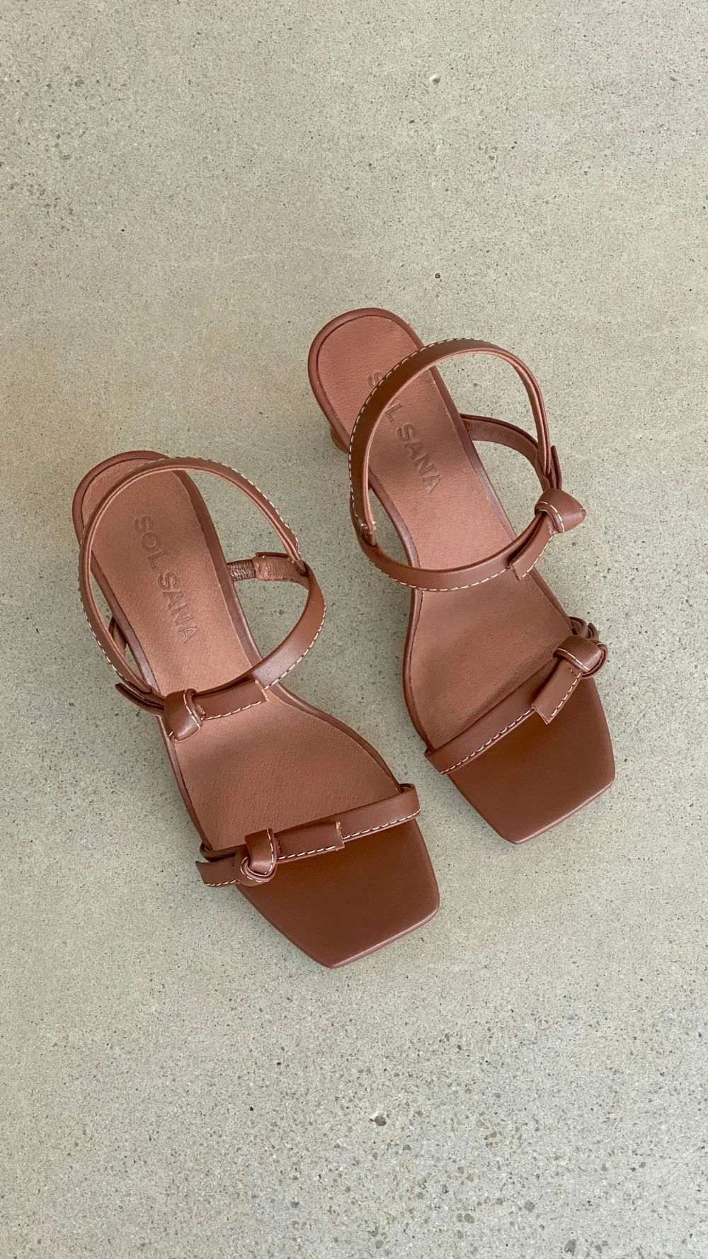 Sol Sana / Kinzu Brands Pty Ltd Sol Sana|Wedding Guest Dresses^Sol Sana Manzoni Heel - Cognac