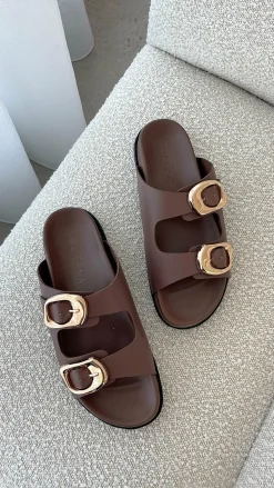 Sol Sana / Kinzu Brands Pty Ltd Sol Sana^Sol Sana San Jose Footbed - Cocoa / Gold