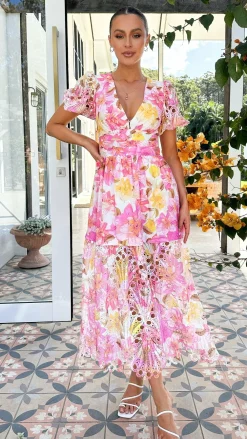 Main St Dresses|Midi^Solana Midi Dress - Pink Floral