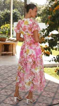 Main St Dresses|Midi^Solana Midi Dress - Pink Floral