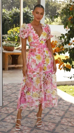 Main St Dresses|Midi^Solana Midi Dress - Pink Floral