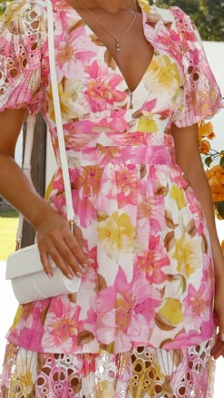 Main St Dresses|Midi^Solana Midi Dress - Pink Floral