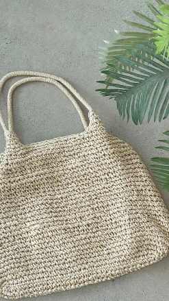 Angel Whisper Bags|Bump Friendly^Solana Summer Tote Bag - Beige Straw