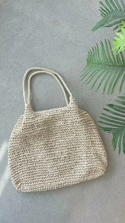 Angel Whisper Bags|Bump Friendly^Solana Summer Tote Bag - Beige Straw