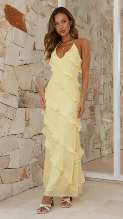 LILYWHYT Dresses|Maxi^Sophia Maxi Dress - Lemon