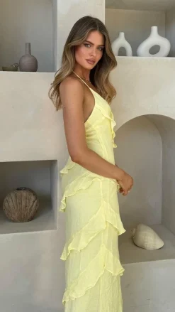 LILYWHYT Dresses|Maxi^Sophia Maxi Dress - Lemon