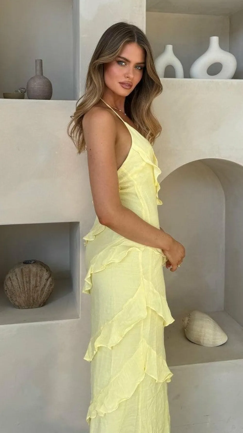 LILYWHYT Dresses|Maxi^Sophia Maxi Dress - Lemon